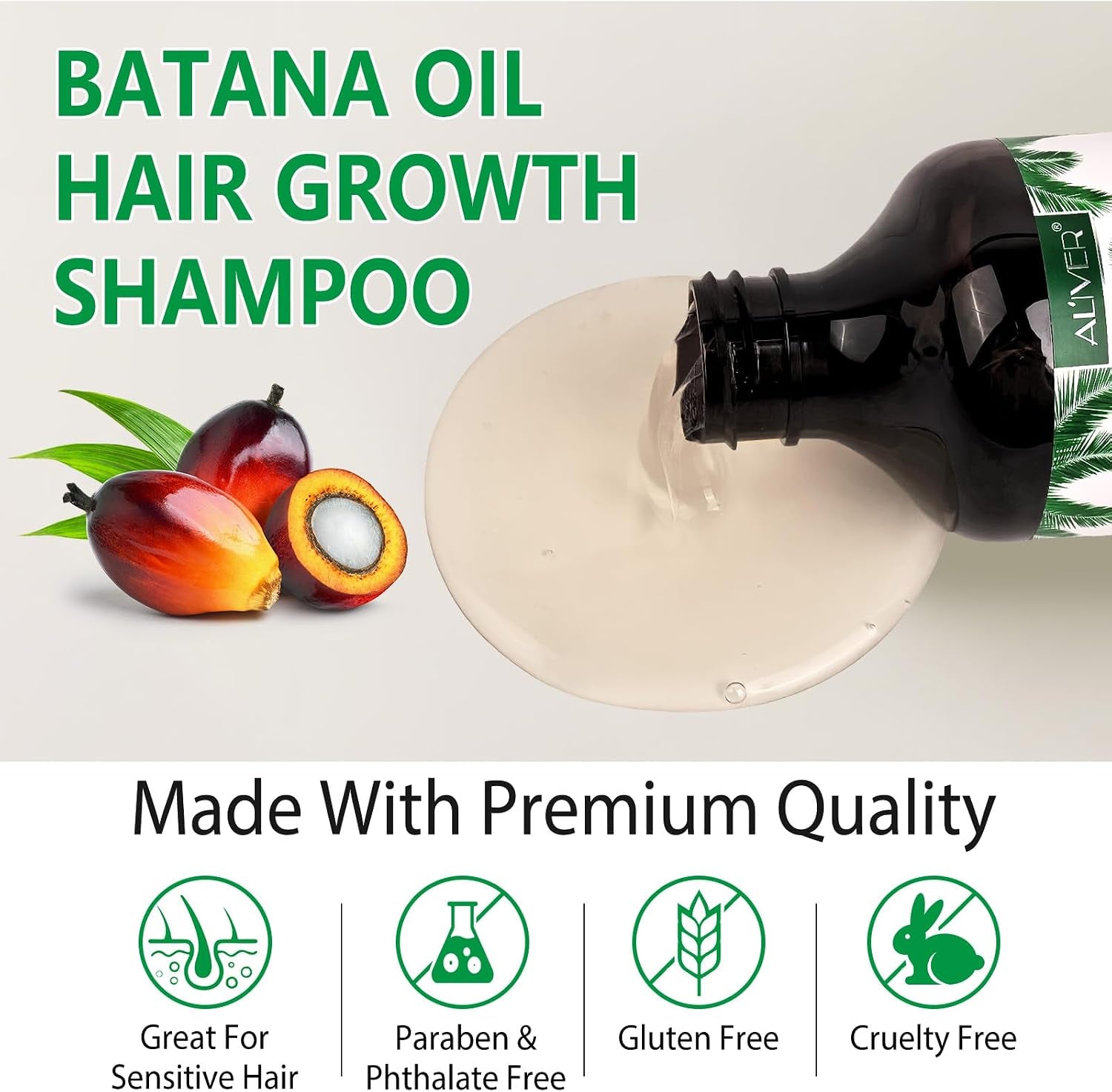 Batana Herbal Thicker Fuller Hair Shampoo, 300Ml for Thinning Hair, Rosemary, Argan Oil & Onion Biotin