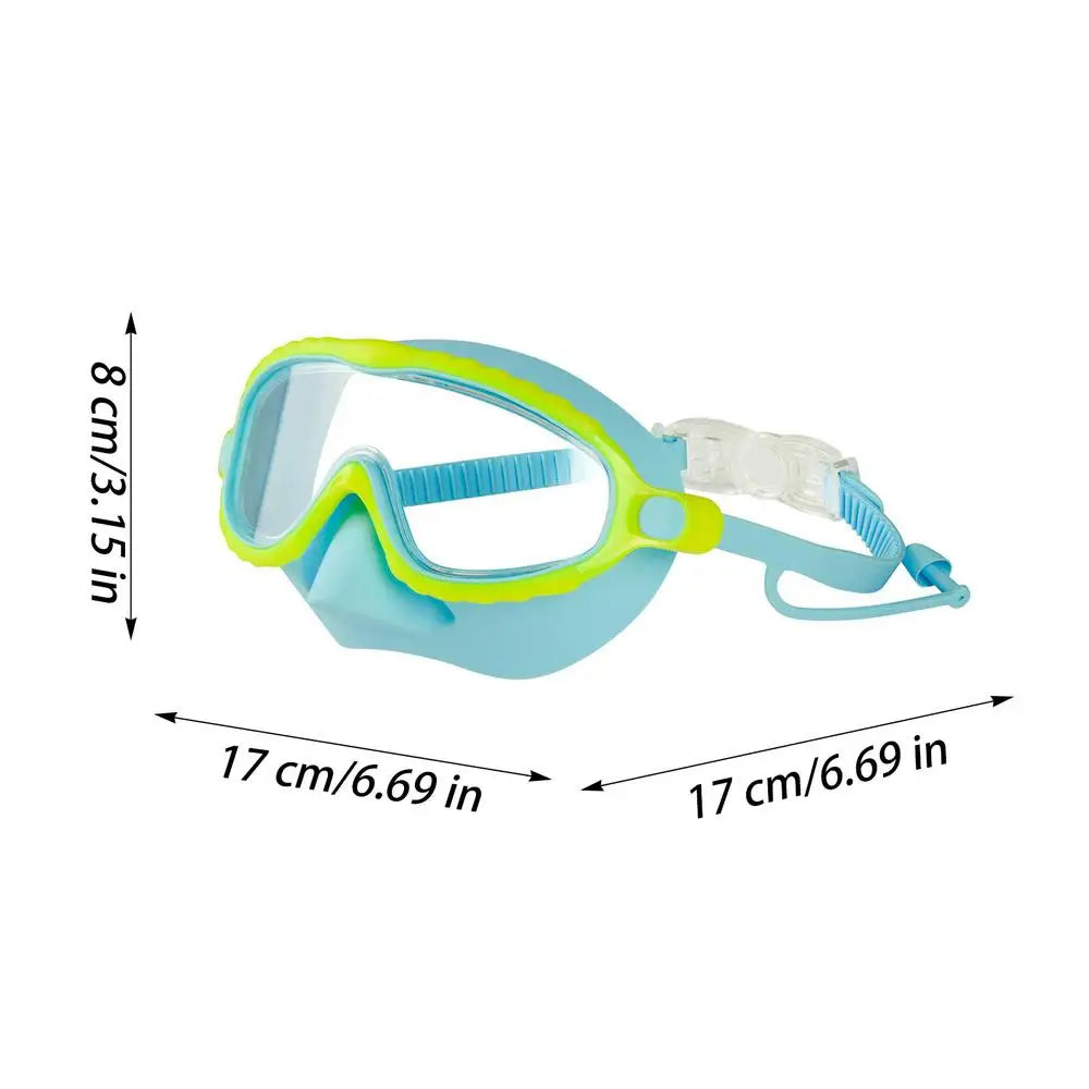 Kids Goggles with Nose Cover Snorkeling Glasses Anti-Fog No-Leak Water-Resistant Diving Pool Snorkeling Goggles Gear for Girl
