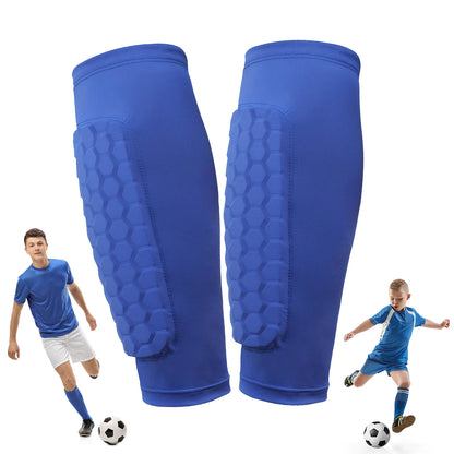 Soccer Shin Pads with Honeycomb Pads Football Shin Pads Breathable Lightweight Calf Protective Gear for Soccer Football