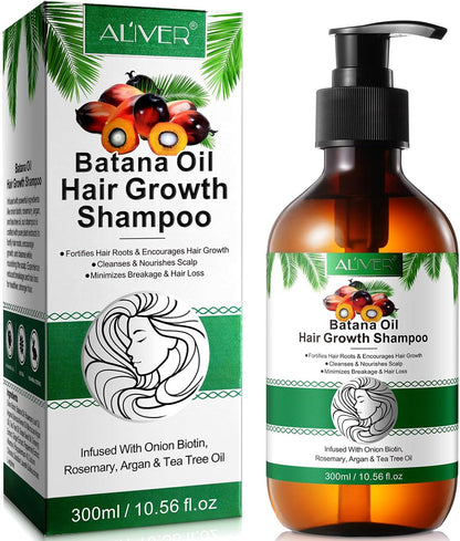 Batana Herbal Thicker Fuller Hair Shampoo, 300Ml for Thinning Hair, Rosemary, Argan Oil & Onion Biotin