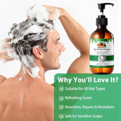 Batana Herbal Thicker Fuller Hair Shampoo, 300Ml for Thinning Hair, Rosemary, Argan Oil & Onion Biotin