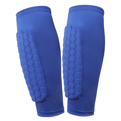 Soccer Shin Pads with Honeycomb Pads Football Shin Pads Breathable Lightweight Calf Protective Gear for Soccer Football