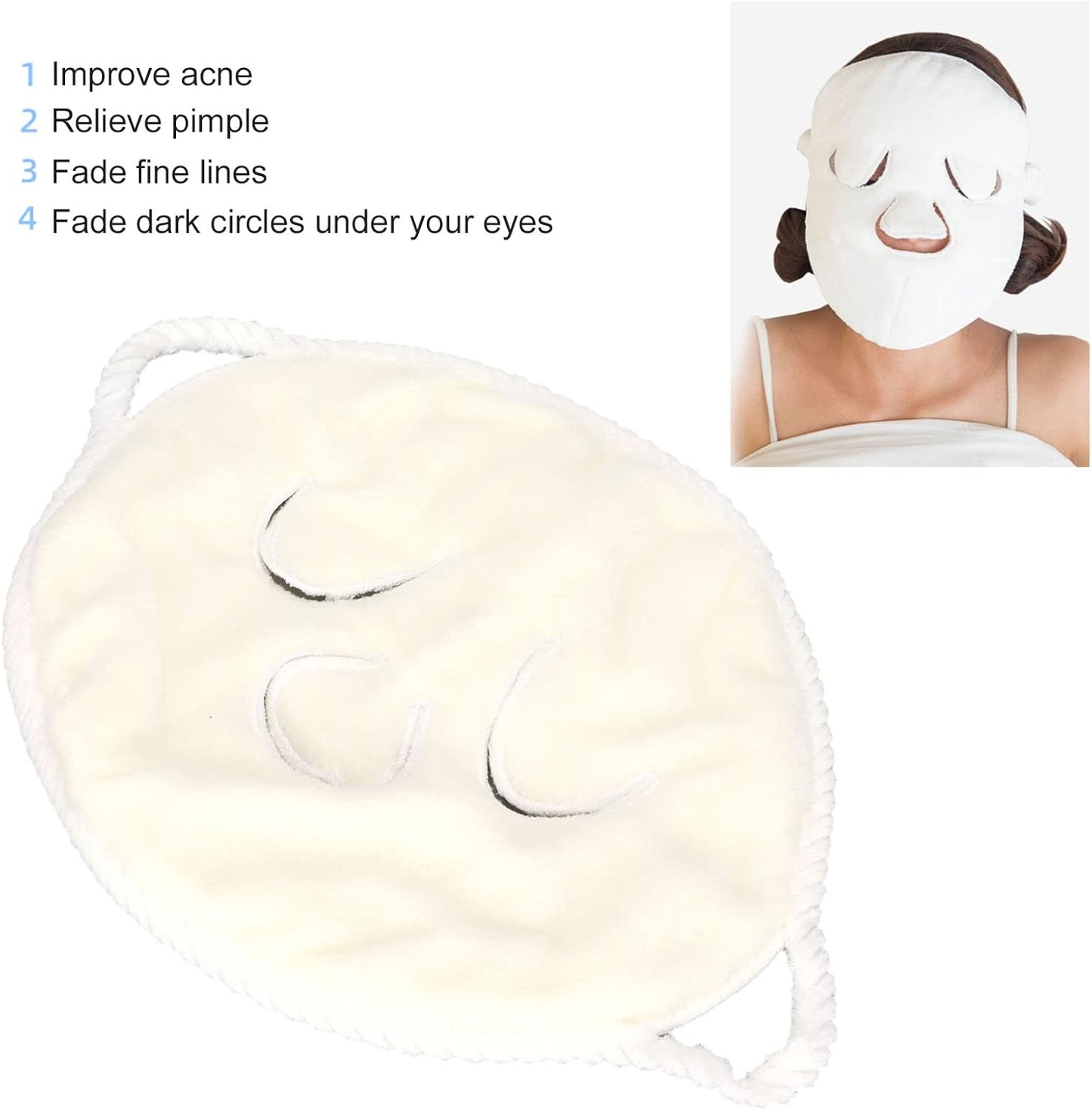 Hot Compress Towel Spa Face Towels, Réutilisable Warming Face Mask Facial Cooling Mask Relaxation Mask Face Mask Migraine Mask Cool Goggles Eye Mask