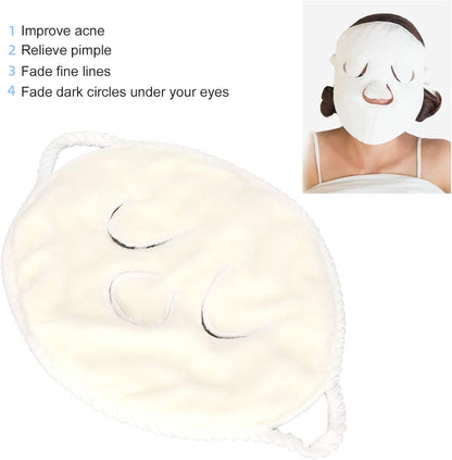 Hot Compress Towel Spa Face Towels, Réutilisable Warming Face Mask Facial Cooling Mask Relaxation Mask Face Mask Migraine Mask Cool Goggles Eye Mask