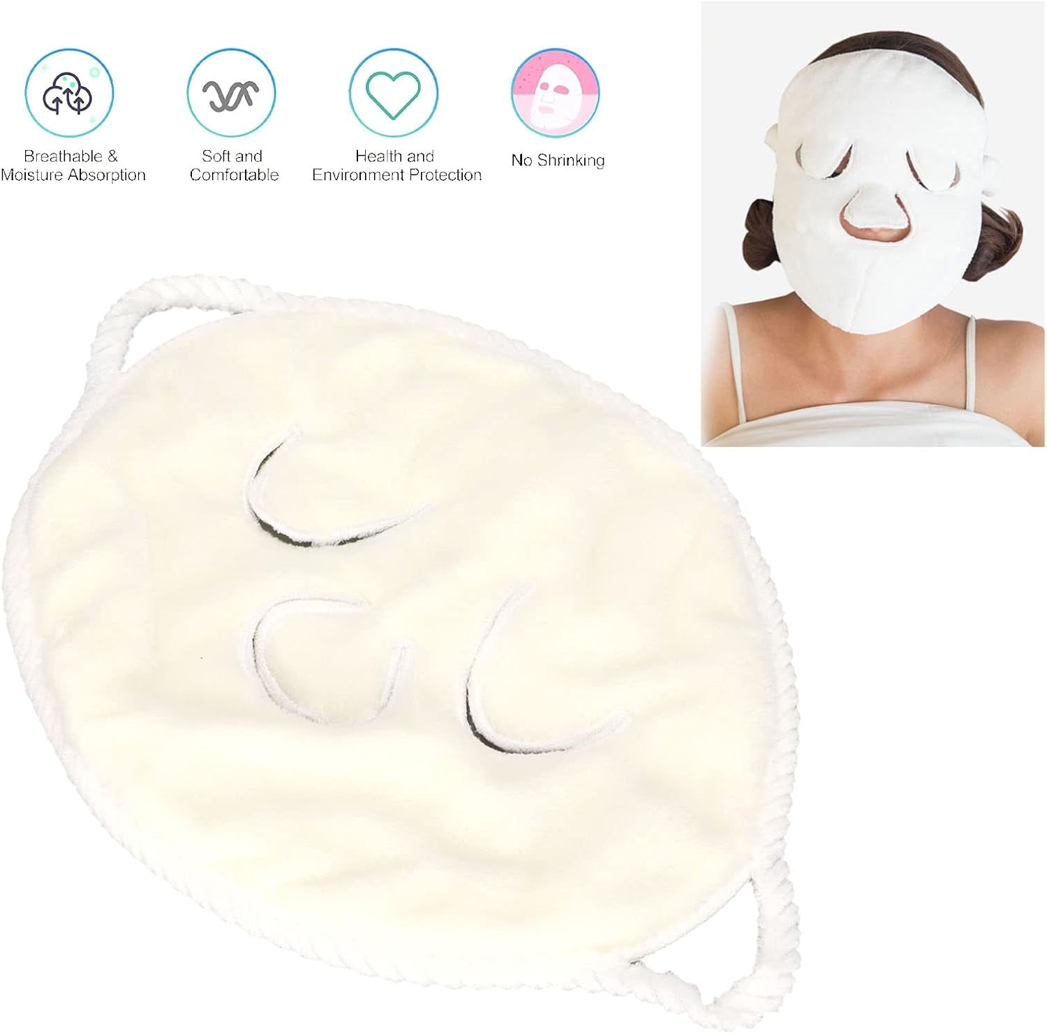 Hot Compress Towel Spa Face Towels, Réutilisable Warming Face Mask Facial Cooling Mask Relaxation Mask Face Mask Migraine Mask Cool Goggles Eye Mask