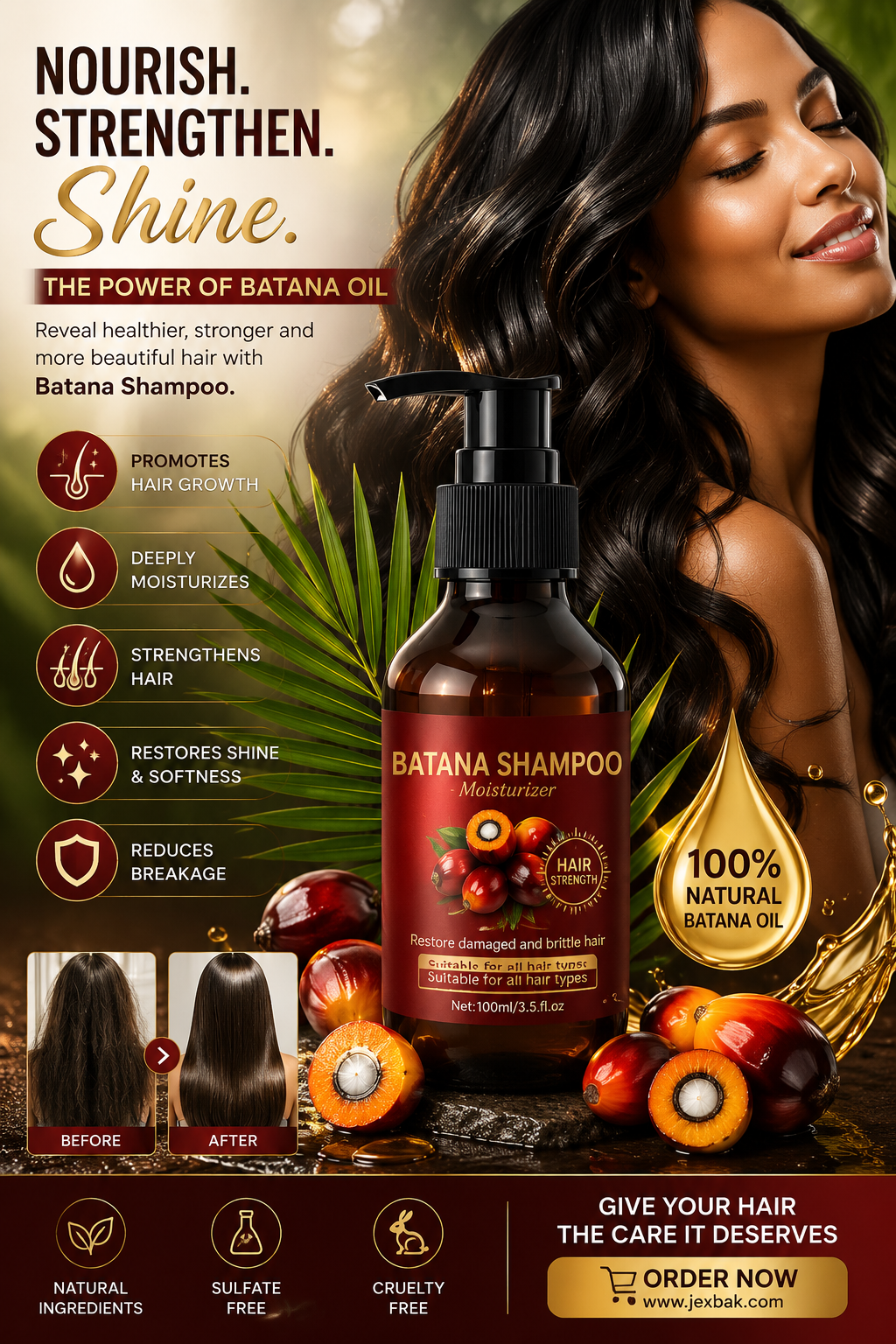 Organic Batana oil for hair growth 100% pure and natural