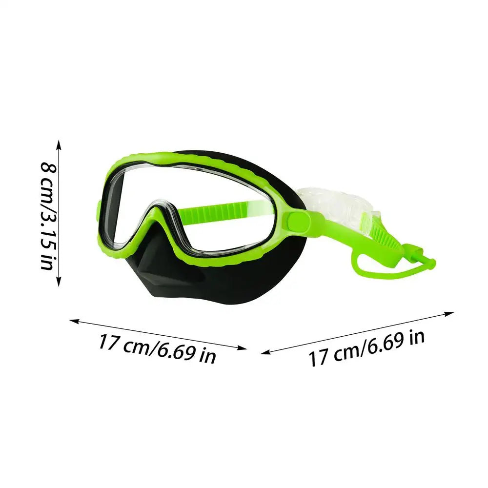 Kids Goggles with Nose Cover Snorkeling Glasses Anti-Fog No-Leak Water-Resistant Diving Pool Snorkeling Goggles Gear for Girl