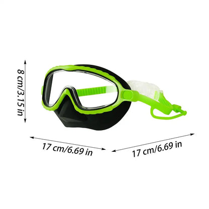 Kids Goggles with Nose Cover Snorkeling Glasses Anti-Fog No-Leak Water-Resistant Diving Pool Snorkeling Goggles Gear for Girl