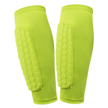 Soccer Shin Pads with Honeycomb Pads Football Shin Pads Breathable Lightweight Calf Protective Gear for Soccer Football