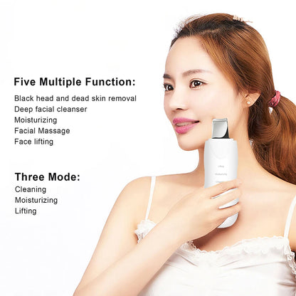 Vibration Facial Massage Skin Scrubber Cleaner Ion Acne Blackhead Remover Peeling Shovel Cleaner Facial Massager Skin Care